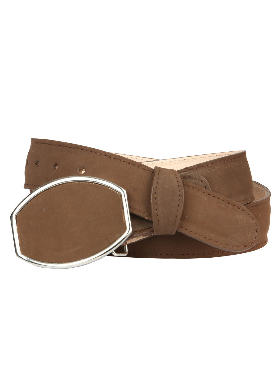 Men’s Western Belt El General Nubuck - Camel 45576