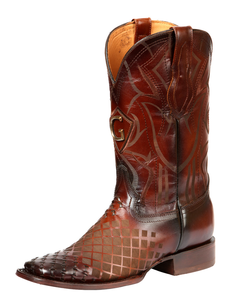 Men's Rodeo Boots - El General Pull-Up Leather - Tabacco 45174 ...